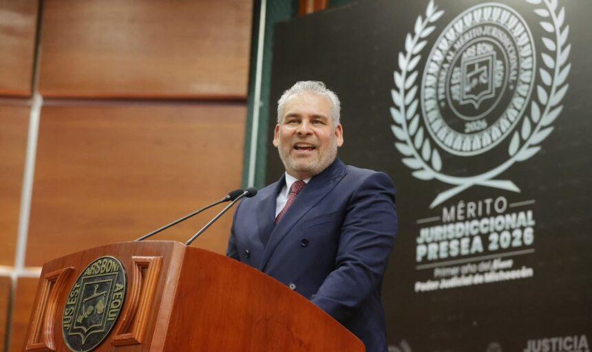 Bedolla anuncia avances en justicia descentralizada para Michoacán