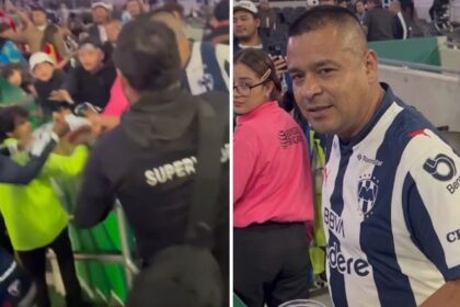 charcopa evita que fan de rayados arrebate playera a un Charcopa evita que fan de Rayados arrebate playera a un niño