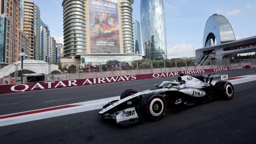 Checo Pérez arrancará decimonoveno en el Gran Premio de Azerbaiyán; Russell, primero