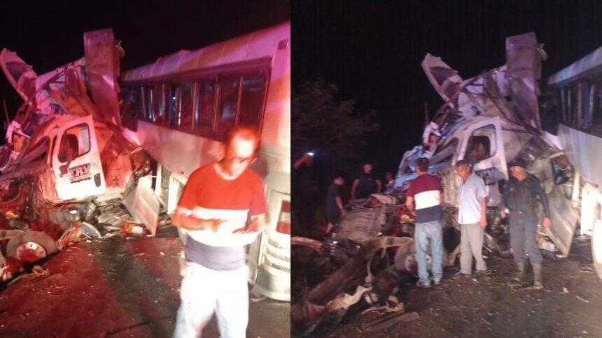 Choque de autobús con pasajeros deja cuatro muertos y 20 heridos