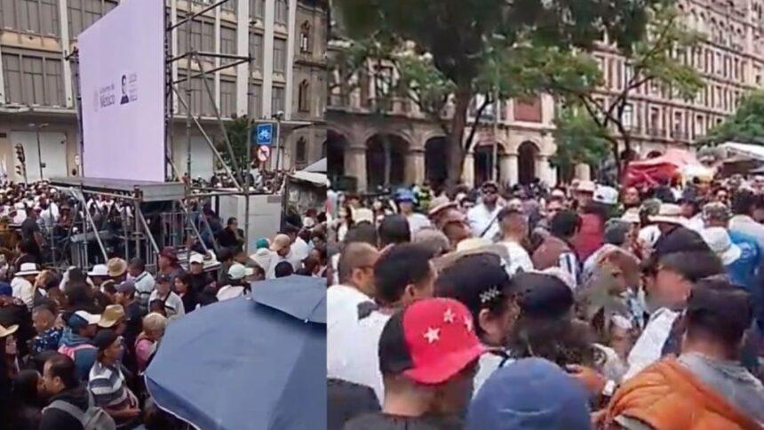 Cierran calles del Centro Histórico; simpatizantes llegan al mitin de Sheinbaum