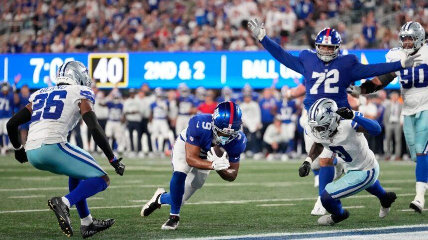 Cowboys caen ante Giants renovados de John Harbaugh tras defensa de agua