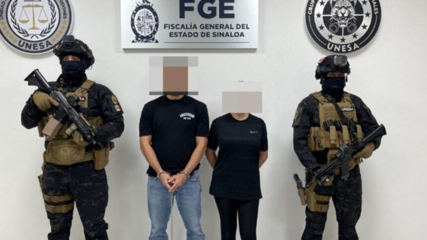 Detienen a padres por amenazar y dejar corona fúnebre en Culiacán