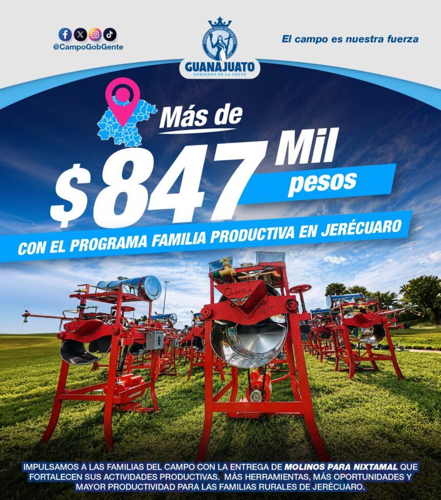 En Jerecuaro apoyan a familias agricultoras mediante el programa Familia Productiva