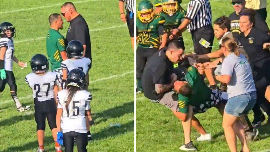 Entrenadores infantiles de futbol americano se pelean en partido; suspensión indefinida