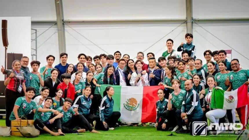 Equipo nacional de taekwondo recibe playeras piratas de la Selección Mexicana