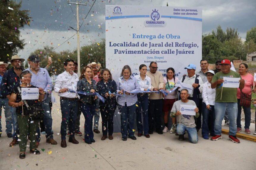 Familias de Jaral del Refugio reciben obra gestionada con migrantes en Acámbaro