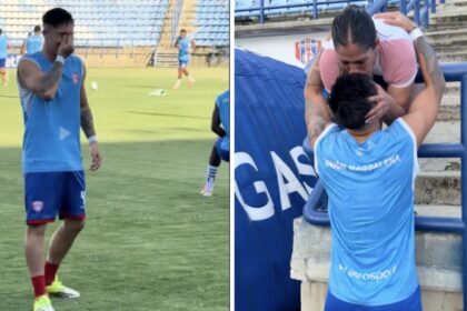 Futbolista llora al ver a su madre en tribunas durante el calentamiento