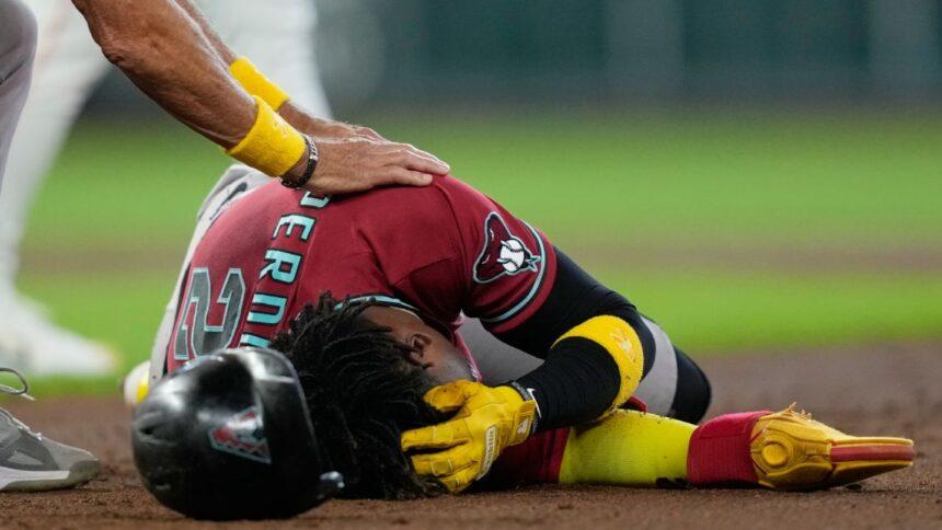 Geraldo Perdomo, de Diamondbacks, sufre pelotazo en la cabeza a 149 km/h