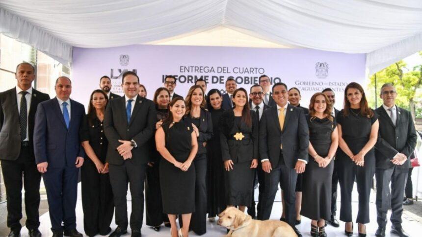 Gobernadora de Aguascalientes entrega cuarto informe de gobierno al Congreso local