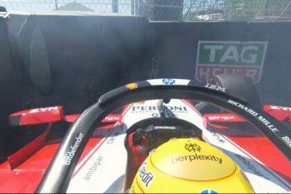Hamilton y Bearman chocan en la tercera práctica del GP de España