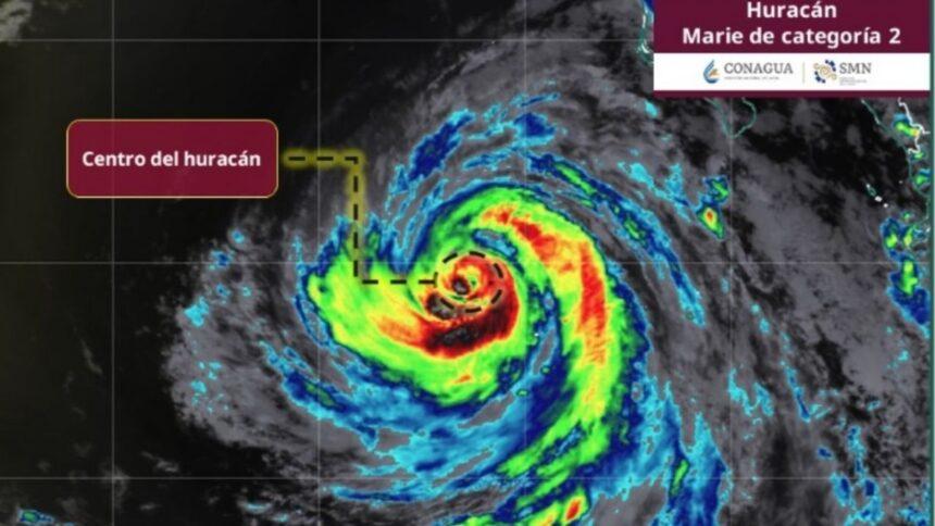 huracan marie alcanza categoria 2 preven lluvias intensas en baja Huracán Marie alcanza categoría 2; prevén lluvias intensas en Baja California Sur