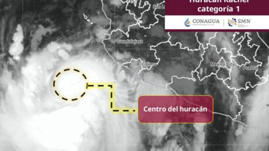 Huracán Rachel, categoría 1, provocará lluvias intensas en cuatro estados
