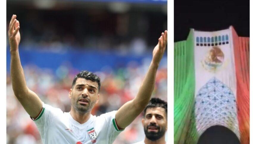 Irán ilumina monumento tricolor y entona Himno Nacional en agradecimiento a México