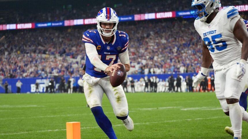 Josh Allen brilla con cinco TD’s en victoria de Bills ante Lions