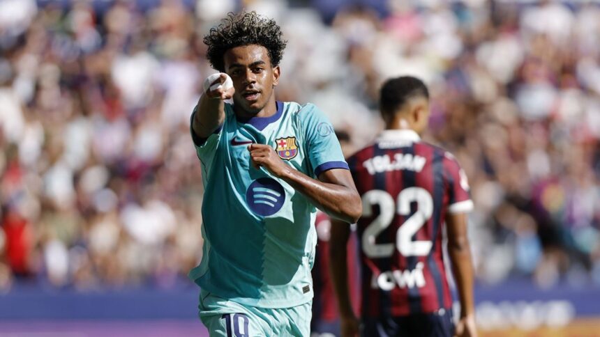 Lamine Yamal marca doblete, Barcelona mantiene paso perfecto y liderato en LaLiga