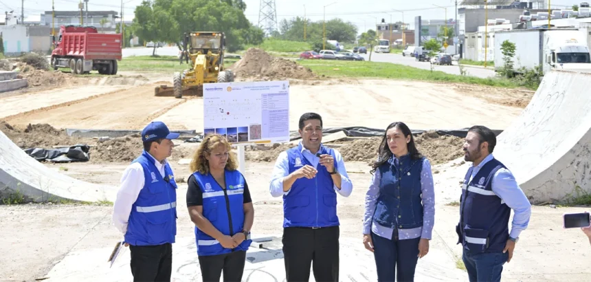 Leo Montañez supervisa rehabilitación en Parque Lineal Las Presas