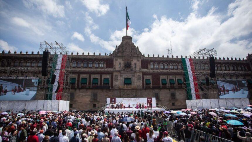 Llenan el Zócalo para mitin de Sheinbaum; excluyen a cúpula morenista