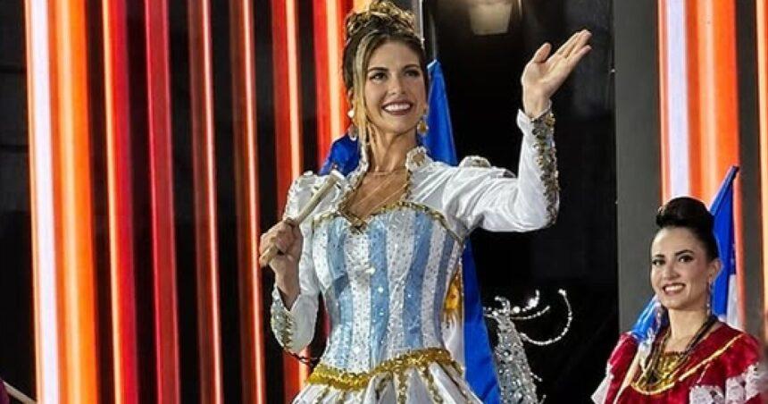 Miss argentina deslumbra con vestido inspirado en Lionel Messi