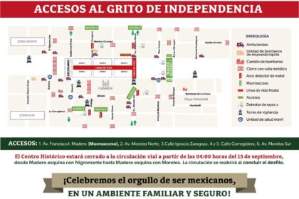 Morelia prepara accesos para el Grito de Independencia