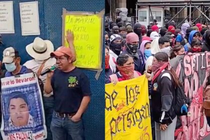 Padres de normalistas llegan a la SCJN; exigen audiencia con Hugo Aguilar