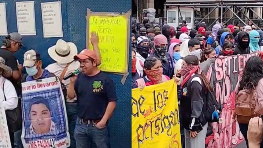 Padres de normalistas llegan a la SCJN; exigen audiencia con Hugo Aguilar