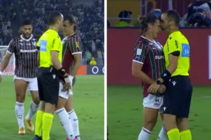 Pechazo del árbitro a jugador del Fluminense desata la furia de Hulk