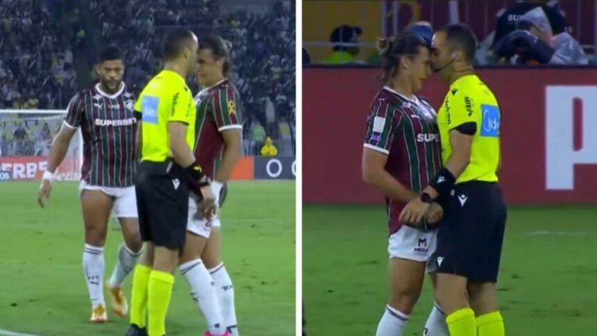 Pechazo del árbitro a jugador del Fluminense desata la furia de Hulk