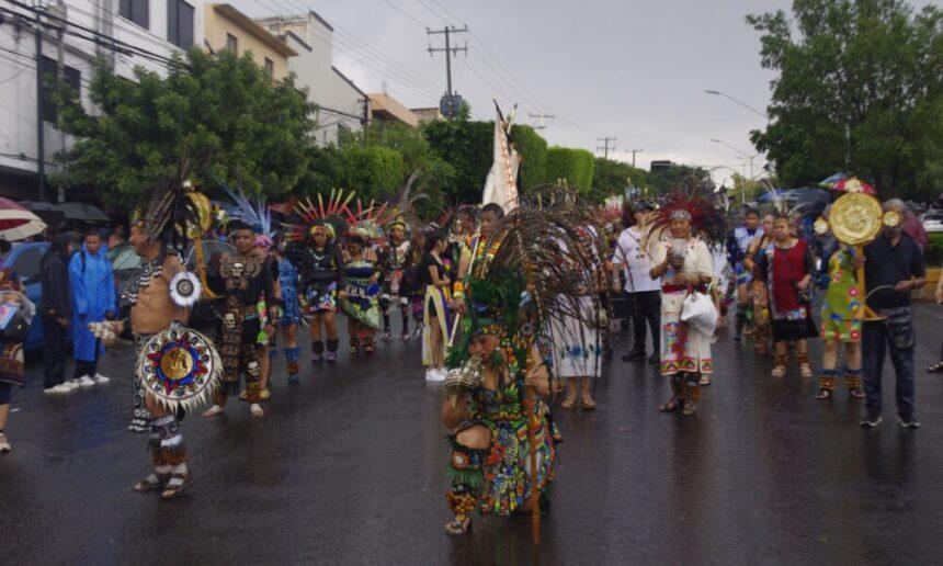 Querétaro: concheros mantienen viva una tradición bajo la lluvia