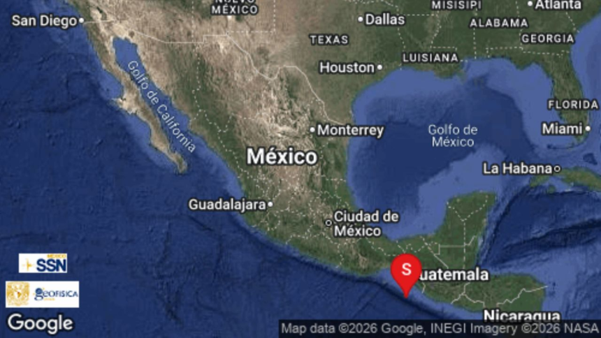 Registran al menos cinco sismos en Chiapas durante primeras horas de septiembre