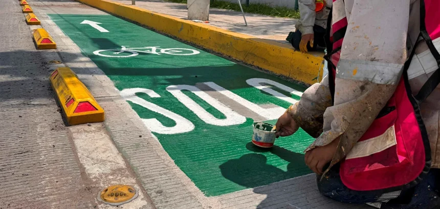 Rehabilitan vías para ciclistas en Aguascalientes