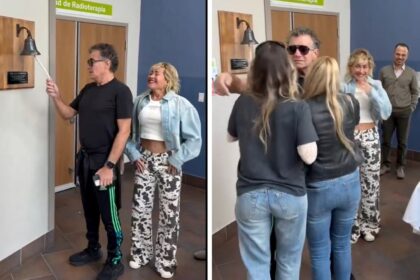 Rubén Omar Romano celebra con su familia el final del tratamiento anticáncer