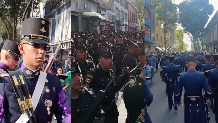 Soldados llegan al Zócalo y cierran calles aledañas por desfile cívico-militar