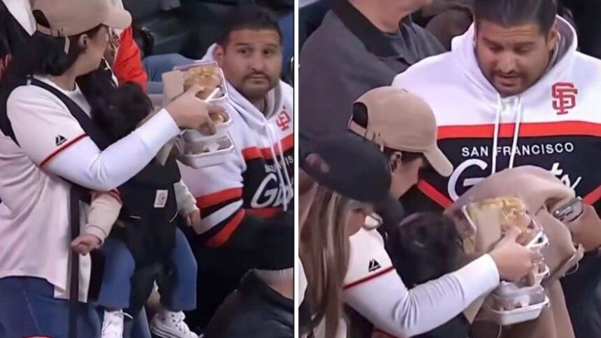 Tunden en redes fan de Giants por no ayudar a su esposa