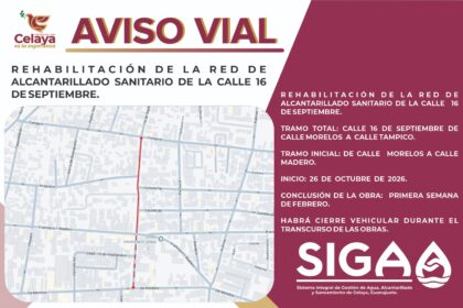 Celaya iniciará obras en Hidalgo y 16 de Septiembre