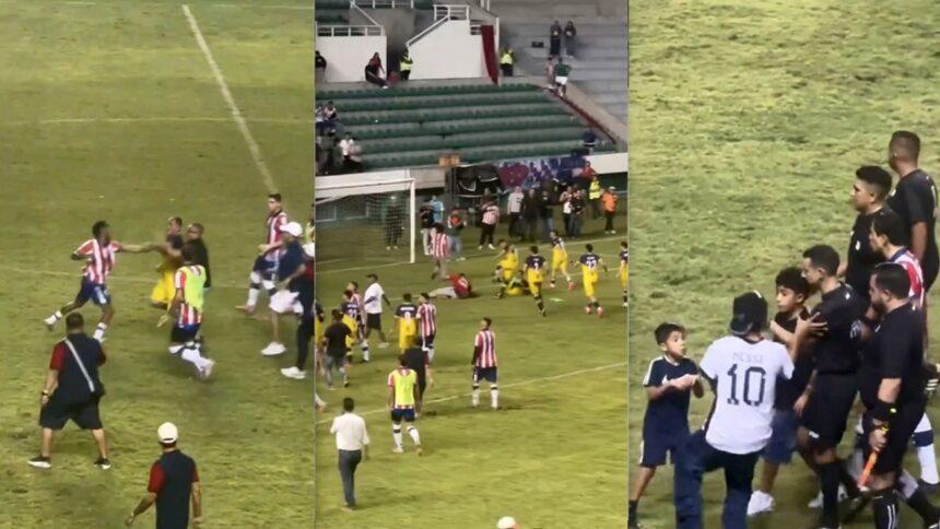 César Ramos pita ‘Clásico de la Talacha’ y acaba en batalla campal