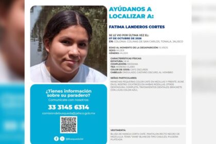 Cierran avenida en Tonalá para exigir aparición con vida de Fátima Landeros