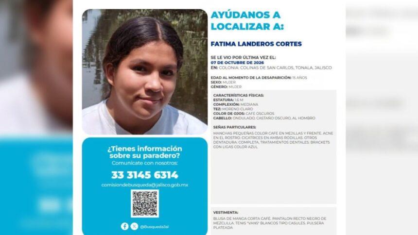 Cierran avenida en Tonalá para exigir aparición con vida de Fátima Landeros