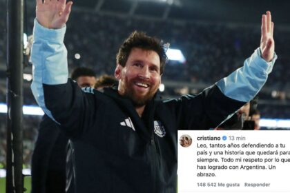 Cristiano Ronaldo felicita a Messi tras su adiós de la selección argentina