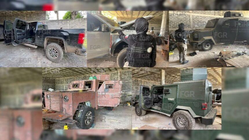 Decomisan cinco vehículos monstruo, cargadores y cartuchos útiles en Guasave