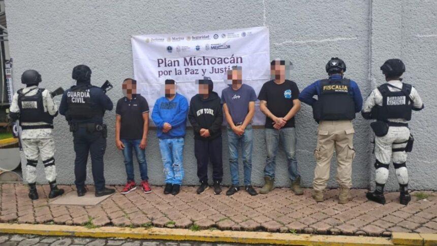 Detienen en Michoacán a cinco presuntos miembros de La Birotiza