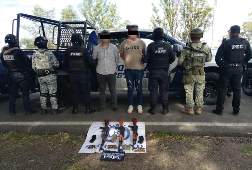 FSPE detiene a dos personas y asegura tres armas largas en Huanímaro