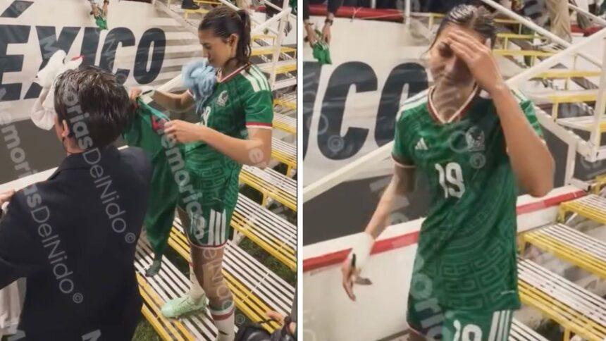 Jugadora de la Selección Mexicana causa polémica tras dejar de firmar autógrafos