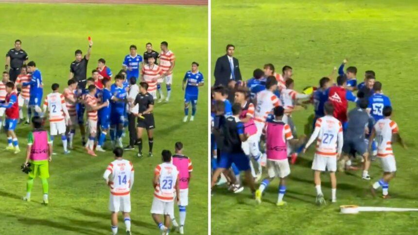 Técnico de Cruz Azul Hidalgo provoca pelea campal tras empate ante Correcaminos
