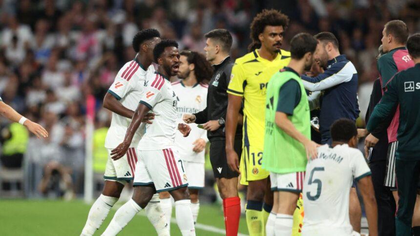 Vinícius expulsado por jalar cabello rival en triunfo del Real Madrid